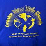 Vintage 90s Greater New Birth Church Bible Verse Tee 3XL 50/50 Single Stitch Purple Size undefined Photo 8