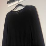 St. John  Sweater Black Lace Crochet Back High Low Size P Small Long Sleeve Photo 0