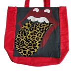 Via Penny Lane Reworked Apparel | The Rolling Stones Red Canvas Tote Bag OS Photo 1