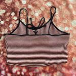 Charlotte Russe Lace Up Striped Crop Top Photo 1