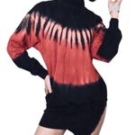 Young Fabulous and Broke  YFB Black Multi Tie Dye Turtleneck Side Zip Mini Dress Tunic Top $198 EUC XS  Photo 11