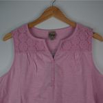Como vintage  Sleeveless Tank Top V Neck Shirt Womens M Pink New Tractor Supply Photo 2