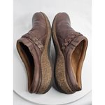 Aetrex  Libby Women Shoes Brown 10M Braided Leather Casual Comfort Mules Clogs Photo 3