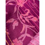 Green Sewn Patchwork Scarf Handmade from Vintage Silk Saris 70" X 24" Photo 8