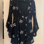 Free People  Black Bell Sleeve Jasmine Mini Dress Photo 1