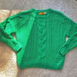 kelly green cable knit sweater Size XS Photo 3