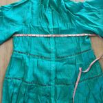 Cupshe  Women’s Teal Full Button Mini Dress/Swim Cover Sz L Photo 8