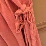 Roxy Cinched Waist Short Sleeve V Neck Dress Pink Medium Photo 3