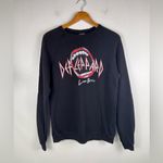 Lauren Moshi  XS Noleta Love Bites Def Leppard Black‎ Red Sweater Pullover Crew Photo 1