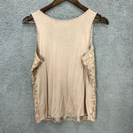 The Limited Vintage Y2K  Cami Tank Top Women Large Beige Animal Print Sequin Lace Photo 2