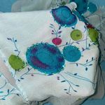 MISOMISO silk tiered sequence beaded tank top flowy floral scalloped NEW size L Blue Size L Photo 3