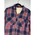 Volcom  Sherpa Lined Flannel Button Down Women's Size Small 10 Plaid Shacket Photo 1