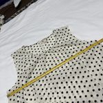 Talbots J.Crew Polka Dot Semi Sheer Flutter Sleeve Cap Blouse Sz 12 Cream/Black Photo 6