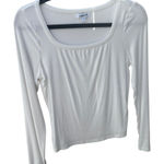 70. Magnolia Boutique White Ribbed Long Sleeve Tee Women’s Size L Size L Photo 0