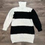 Eloquii  Black And White Striped Turtleneck Tunic Sweater Dress Size‎ 16/18 Photo 3