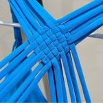 E & M  Blue Strappy Sleeveless Blouse Small Photo 7