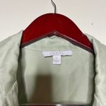 Lunya washable long sleeve button up pajama top in sage lime green sz S Photo 1