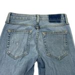 AMO Cropped Distressed Raw Hem Skinny Jeans Stretch Denim Light Wash size 25 Photo 7