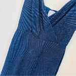 Blue Rain  Francesca's  boutique Blue sparkle glitter jumpsuit size small Photo 10