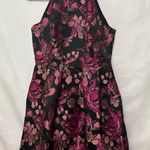 Eliza J Floral Jacquard Halter Dress Size 4P Photo 0