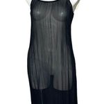 Papillon White Dress Black Slip Embroidered Self Tie Below Knee Size Medium NWT Photo 3