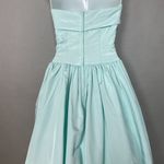 Vintage Gunne Sax Jessica McClintock Dress Prom 80s Lace Size 3/4 Strapless Gown Blue Photo 5