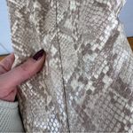 Steve Madden  Renzo Tan Snakeskin Tall Western Cowboy Heeled Boots Pointed Toe Photo 7