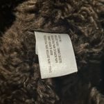 Old Navy oversized Navy Blue Heavy Sweater Zip Up unisex brown sherpa Photo 7