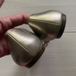 Gap NWT women’s gold open toe fabric leather slide shoes, size 10 Photo 2