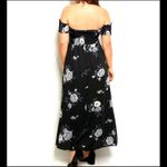 🆕 PLUS 2X Black Floral Off Shoulder Flowy Maxi Dress NEW Photo 1