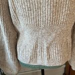 Donna Karan Heathered Crop Cardigan Camel Ivory Photo 5