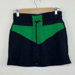 Koral Serein Matte Black Green Drawstring Mini Skirt Women's Size Small S Photo 0