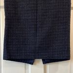 Ann Taylor  Tweed Black & Navy Blue Pencil Mini Skirt - Size 4 Photo 2