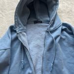 Brandy Melville  Light Blue Zip-Up Hoodie Christy Photo 1