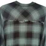Cloth & Stone  Plaid Shirt Dress Button Front Long Sleeve Green Size Large Photo 5
