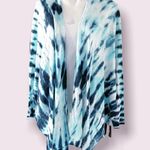 Andrea Jovine  Tie Dye Cardigan Sweater Indigo Multi Blue Size L/XL NWT $118.00 Photo 6