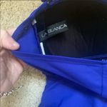 La Blanca  blue ruched halter one piece Photo 7