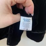 Sleepy Jones Marina Grosgrain-trimmed Silk Blend Black Velvet Pajama Shirt S Photo 8