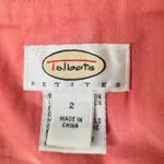 Talbots Peach Embroidered Flamingo Print Mini Skirt 2 Coconut Girl Preppy Pastel Photo 4