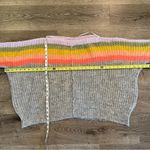 Free People See The Rainbow Wool Alpaca Eyelash Oversized Sweater Size Small Photo 11