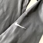 Nike Dri-Fit Mid Rise Shine Black 7/8 Leggings Gray Swoosh Size S $70 Photo 5