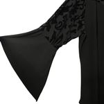 Ashley Stewart Womens Oversized Black Velvet Burnout Top Size 18/20 Whimsigoth Photo 2