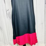 Escapada  Rayon Sleeveless Shift Tank Dress Women’s Sz M Keyhole Back Black Pink Photo 2