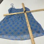 Milly Bergdorf Goodman Tank Top Womens 0 Blue Diamond Print Silk‎ Vintage Photo 5