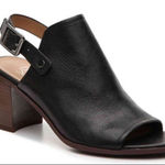 Franco Sarto Black Leather Block Heel Sandals Photo 0