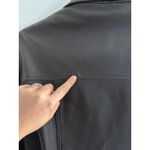 Vintage Genuine Leather Jacket Womens Large Chocolate Brown Oversized Buckle USA Photo 6