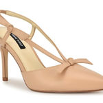 Nine West  Women's Ruze Stiletto Heel Dress Slingback Pumps- Size 8- Light Pink Photo 0