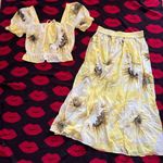 H&M NWOT  sunflower yellow two piece set top skirt S Photo 0
