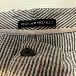 Brandy Melville  One Size Navy White Striped Casual Mini Skirt With Pockets Photo 2