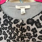Merona  animal Leopardprint light sweater Mob Wife cardigan EUC Small Photo 2